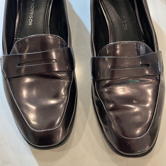 VGUC patent leather Sigerson Morrison dark steel coloured loafers - Picture 2 of 9